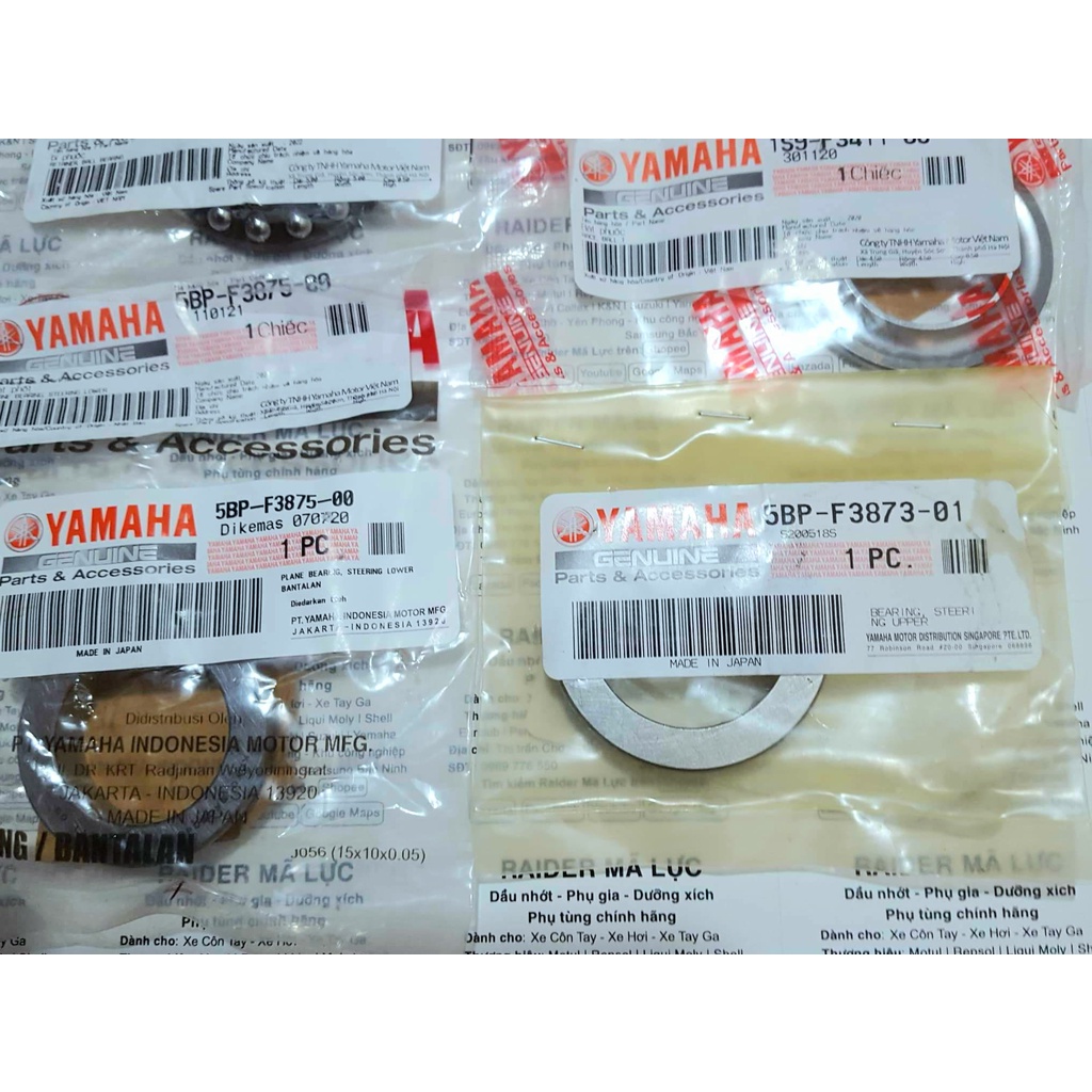 Bộ bi chén cổ 5 món R15v3 MT15 XSR155 FZ150 FZ155 nhập khẩu Indo chính hãng Yamaha
