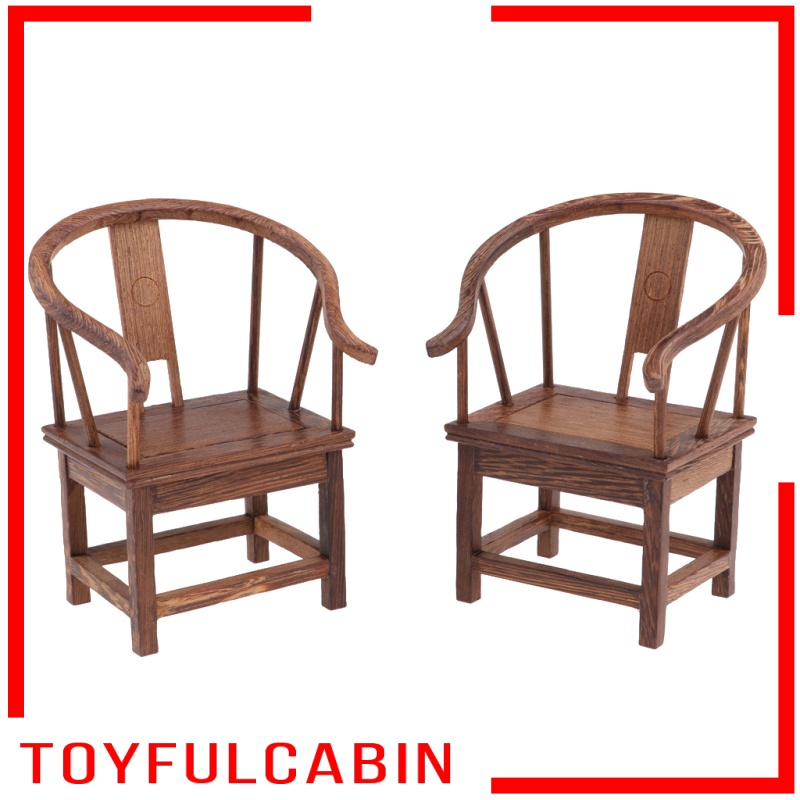 Bộ Bàn Ghế Ngồi Màu Trơn Phong Cách Vintage Cho Nhà Búp Bê