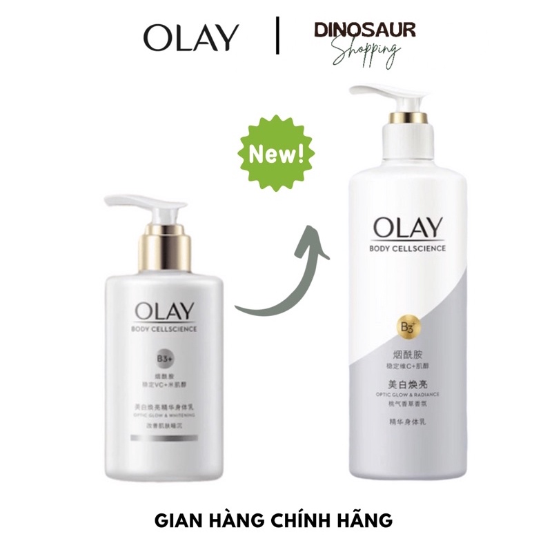 Dưỡng thể OLAY B3+ Body Cellscience Super Bright Glow Optic Whitening cao cấp dưỡng ẩm trắng da