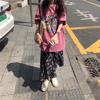 Set Pinky (áo thun+chân váy hoa)