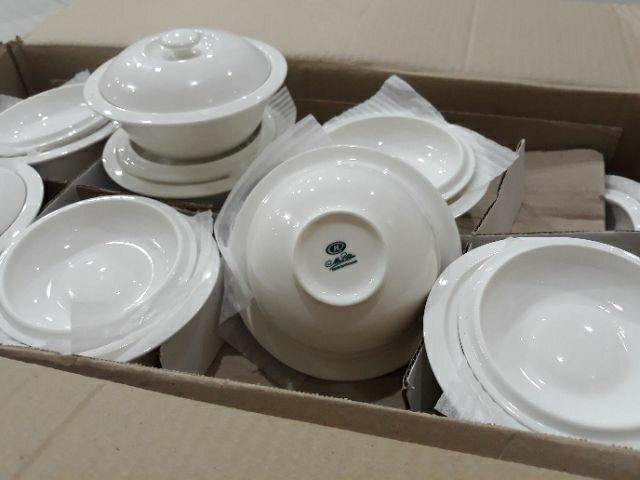 Thố chưng yến sứ dày