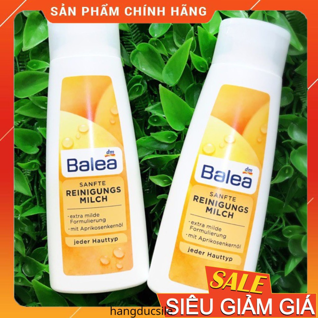 [NỘI ĐỊA ĐỨC] Sữa rửa mặt kiêm tẩy trang BALEA Sanfte Reinigungs Milch (từ dầu hạt trái mơ)