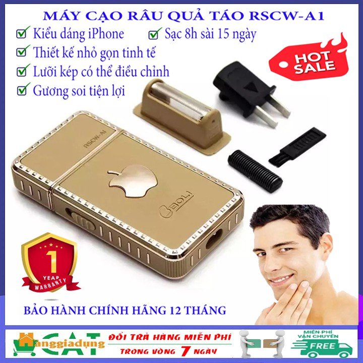 Máy Cạo Râu Lưỡi Đơn Cao Cấp Quả Táo BOLI RSCW-A1