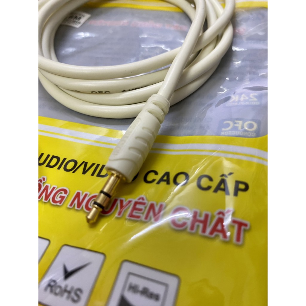 Dây AV- dây tín hiệu Audio 1 đầu 3.5mm ra 2 đầu RCA - HÀNG CHÍNH HÃNG