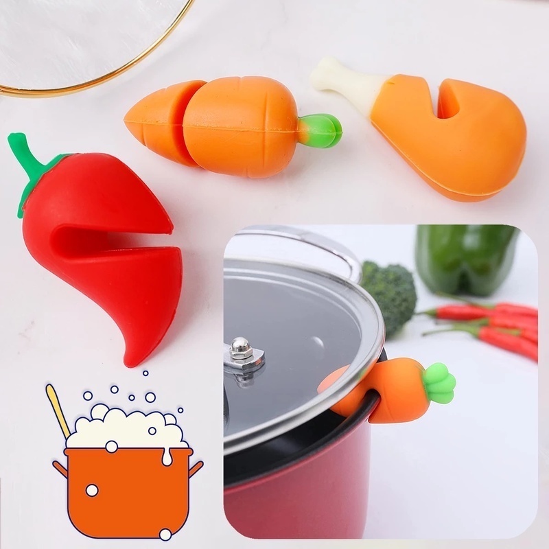 Nắp Silicone Đậy Nồi Chống Tràn Hình Trái Ớt Sáng Tạo