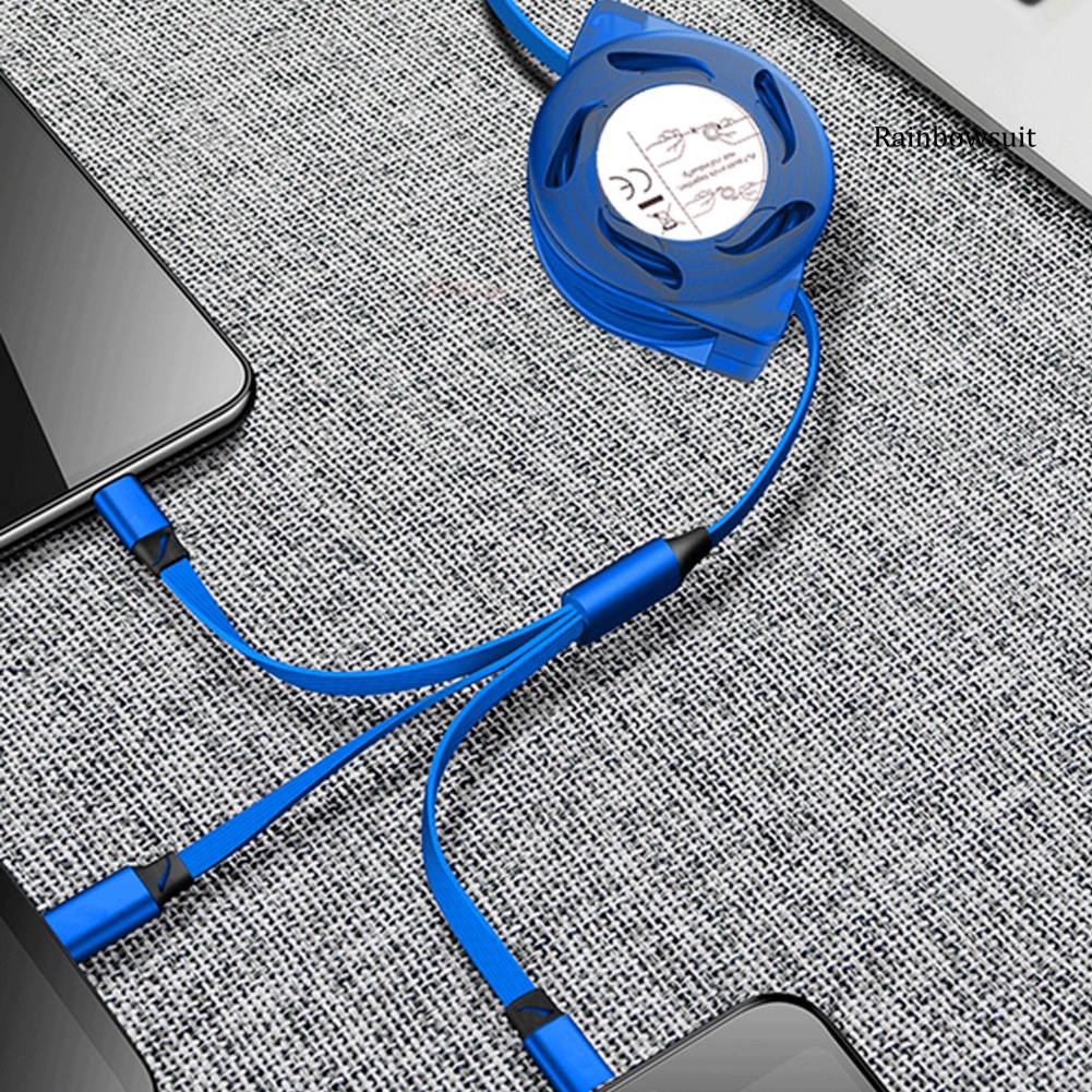 Dây Cáp Sạc RB Mini 3 Trong 1 Cho iPhone Type-C Android Micro USB