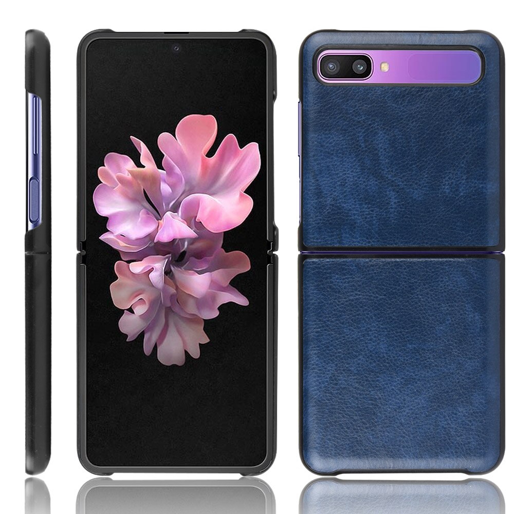 Ốp điện thoại PC phối da PU kiểu sách cho SAMSUNG GALAXY Z FLIP
