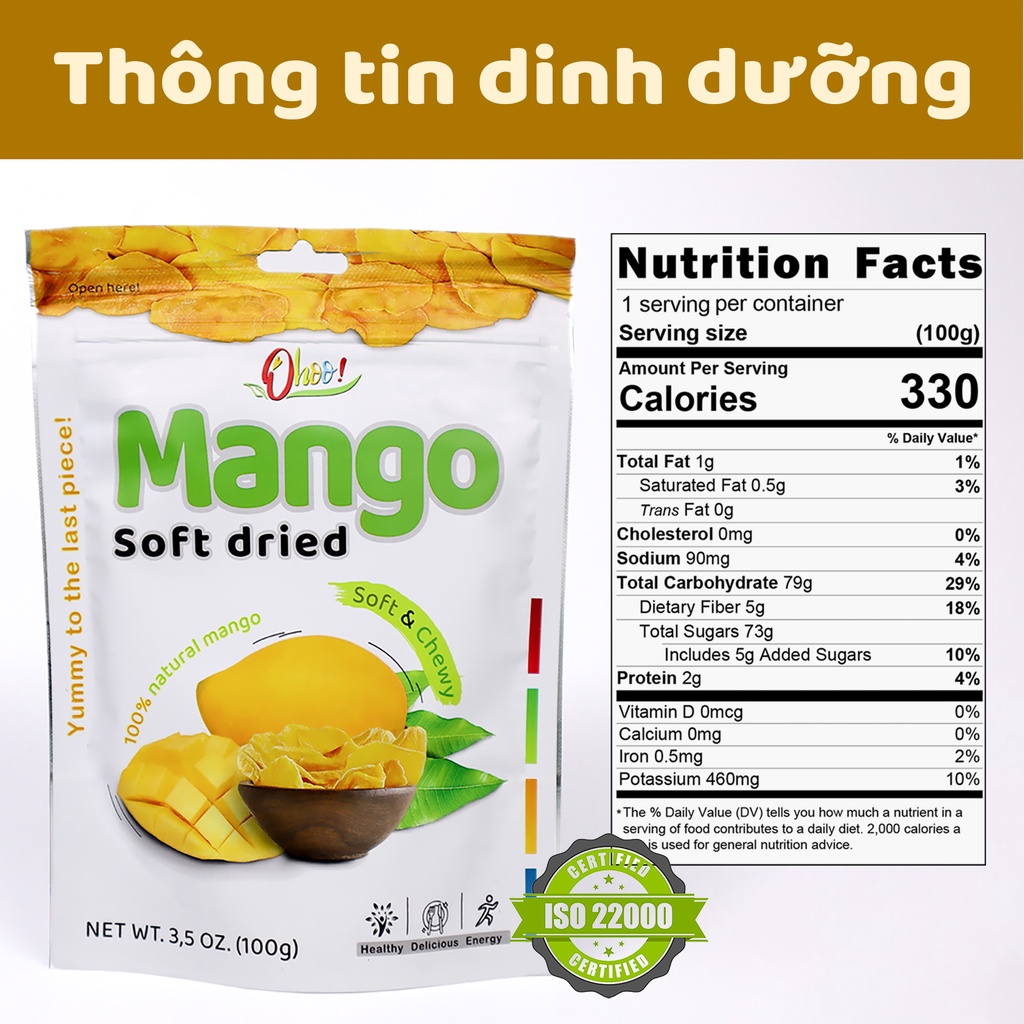 COMBO Mít Chuối Xoài Sấy Tự Nhiên OHOO