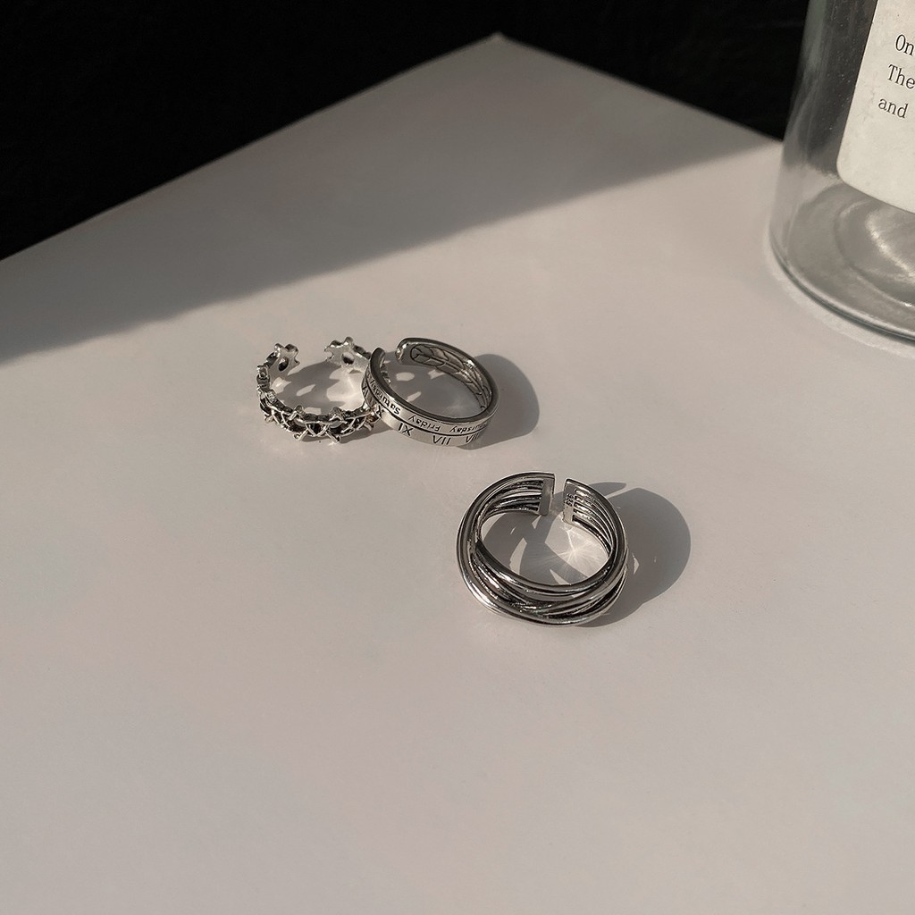 Nhẫn Trang Trí Hình Ngôi Sao / Số La Mã C107