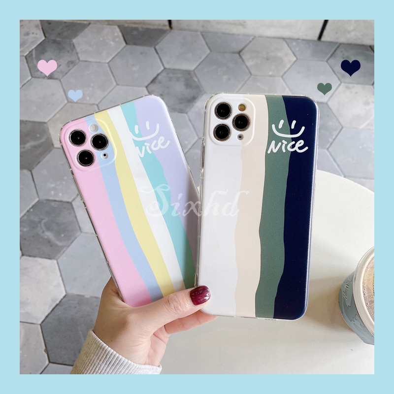 ốp điện thoại Silicone Họa Tiết Mặt Cười Cầu Vồng Thời Trang Cho Ốp Lưng Realme 7i C17 7 Pro C15 C12 C11 Realme 7 5g 6i Xt 5 5s 5i Realme 6 X50 Pro