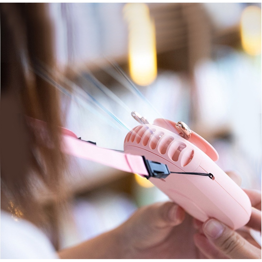 Quạt đeo cổ, Quạt tích điện mini