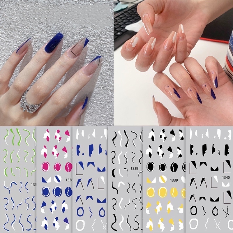 sticker 3d miếng dán móng trang trí nail