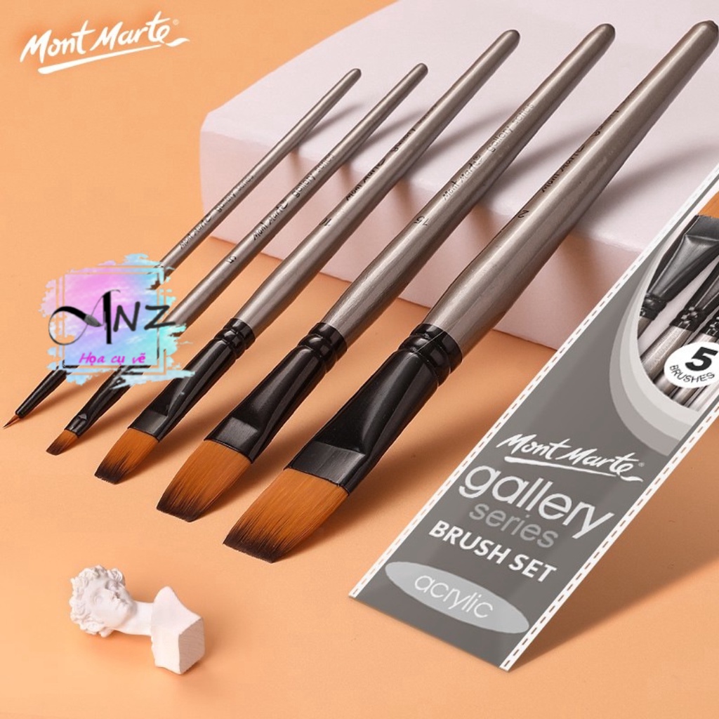 Bộ cọ vẽ màu acrylic Mont Marte/ Mont Marte Gallery series brush set acrylic