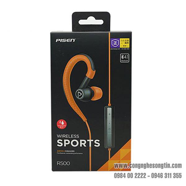 Pisen Earphone Sport R500 Bluetooth 4.1 (Tai Nghe Thể Thao, Kết Nối Không Dây)- HÀNG CHÍNH HÃNG