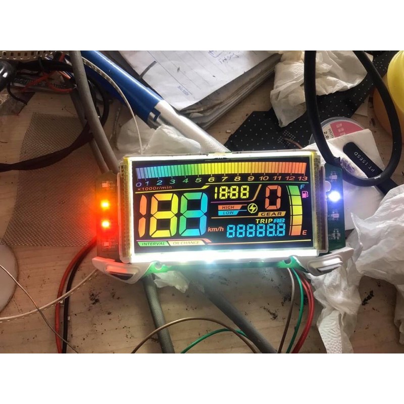 Film mod đổi màu đồng hồ cho raider gsx