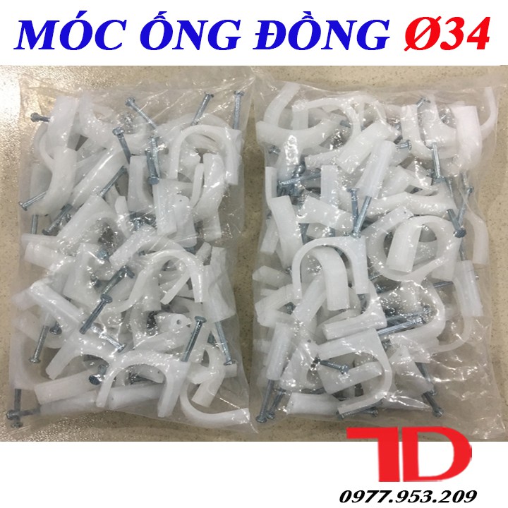 COMBO 2 bịch Đinh móc ống đồng, dây điện phi 34