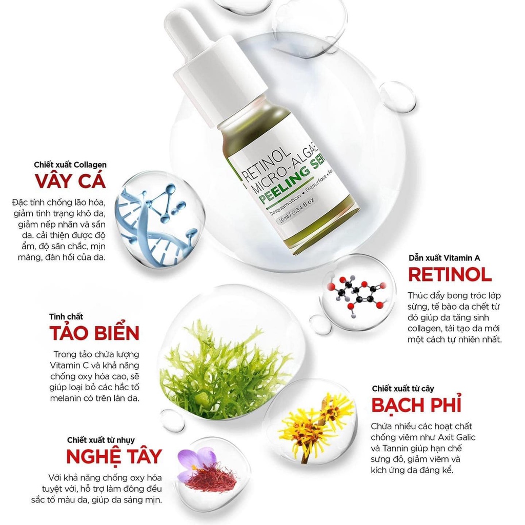 Peel da vi tảo Lepeau sạch mụn thâm sẹo rỗ, hàng công ty phân phối chính hãng giá sỉ - dhviet