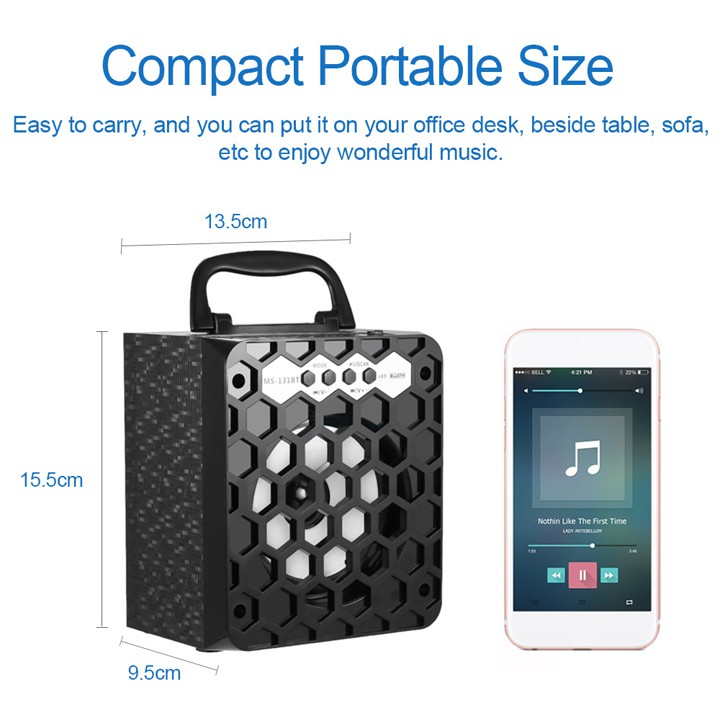 Loa gỗ Bluetooth xách tay MS-131BT