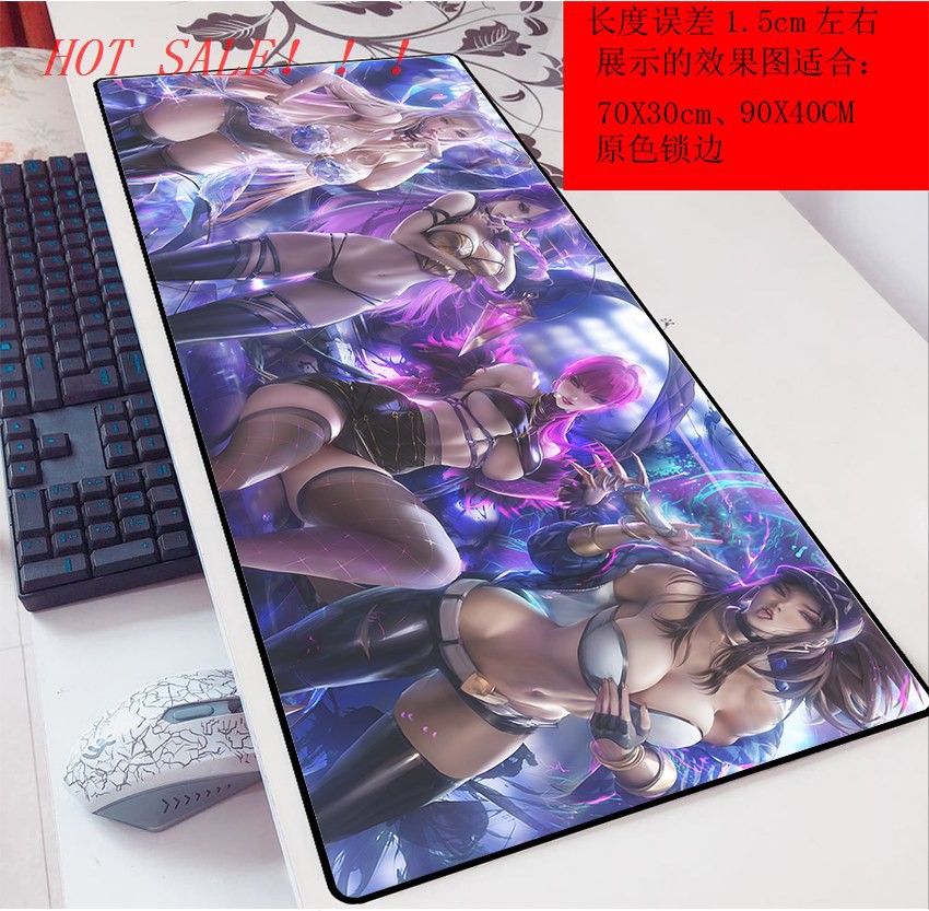 KDA women's team mouse pad super 4K to Zhen Akali Kasha Ari League of Legends game computer large table mat