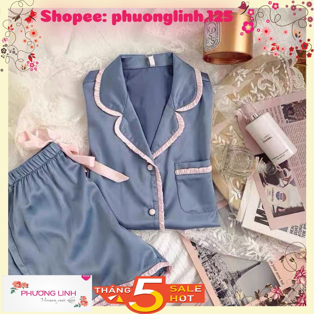 BỘ LỤA PIJAMA ĐÙI 4M VIỀN BÈO | BigBuy360 - bigbuy360.vn