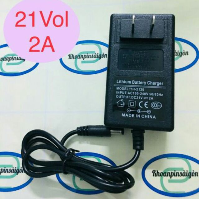 Sạc adapter 21V 2A chuyên sạc pin lion