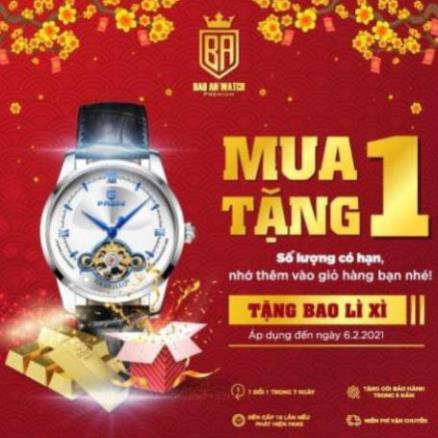 [Chính Hãng 100%] Đồng Hồ Nam PAGINI PA19966 - Đồng hồ cơ automatic lộ máy hàng chính hãng, Bảo hành 5 năm