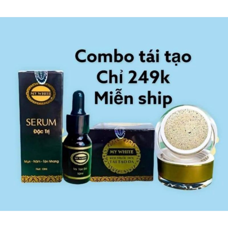 Combo tái tạo da đông y và serum sâm