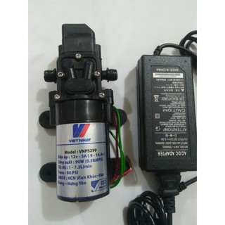 Bơm mini 12V 7.3l + Nguồn 12v 5A