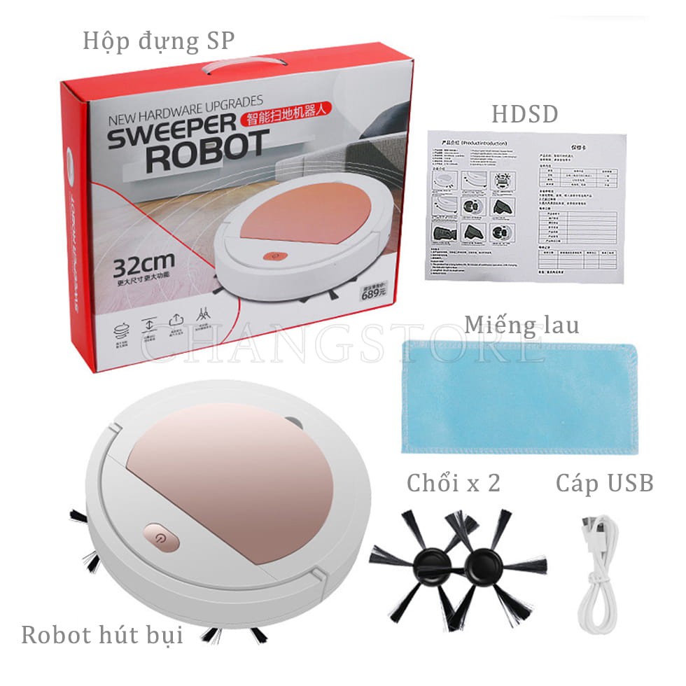 Robot Hút Bụi BG ES-3009, Máy Hút Bụi Sàn Thông Minh Tự Động Vệ Sinh