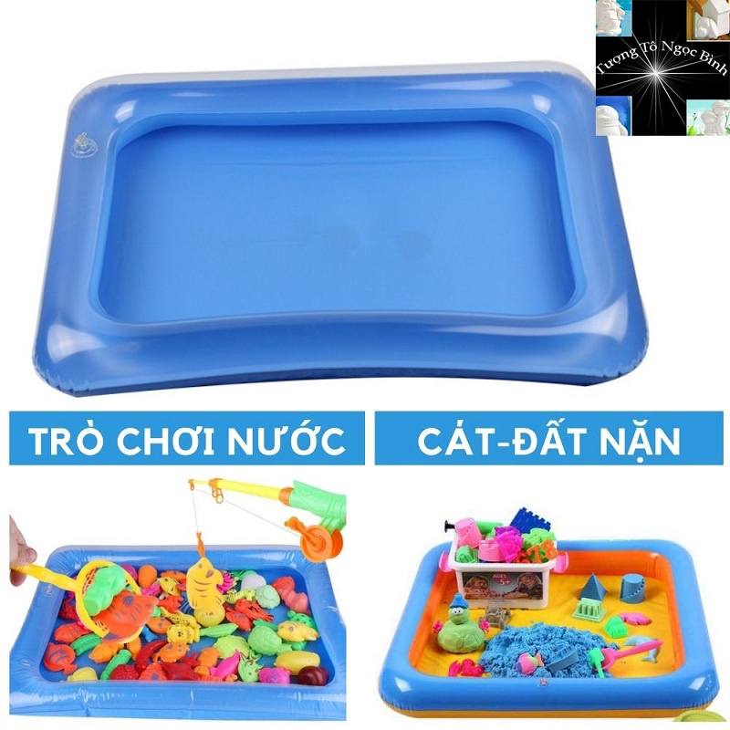 Bể phao 40x60 dành cho trò câu cá hoặc chơi cát động lực♥Được tặng bơm đi kèm♥Giá siêu khuyến mại