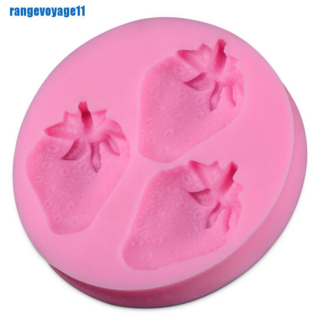 Khuôn Silicon Làm Bánh / Xà Phòng / Sô Cô La Hình Quả Dâu