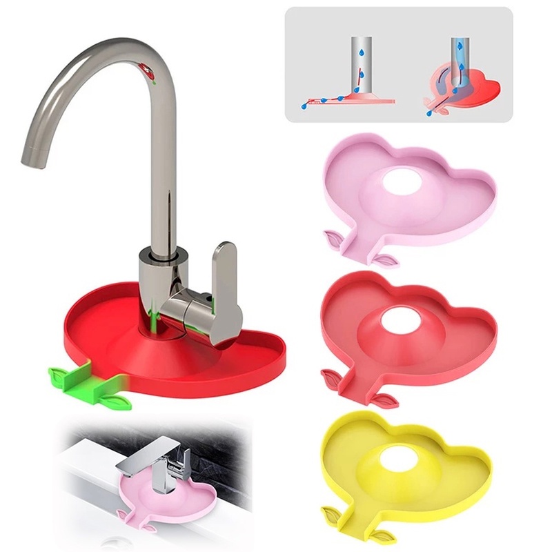 Miếng Lót Silicon Mềm Bền Chống Ẩm Chống Văng Nước Gắn Vòi Nước Bồn Rửa Nhà Bếp / Phòng Tắm