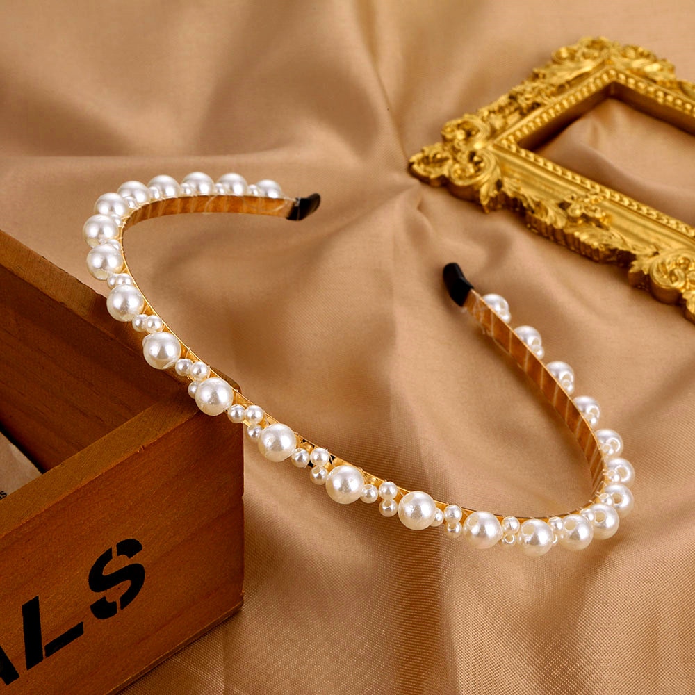 Băng Đô Đính Ngọc Trai Phong Cách Hàn Quốc Cho Nữ