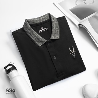 Áo thun phối viền cổ basic Polo Goat Mandinni