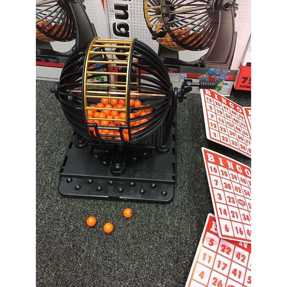 LỒNG QUAY INOX ] bộ đồ chơi Bingo Loto 90 số - lồng quay số 24 tờ dò |  Shopee Việt Nam