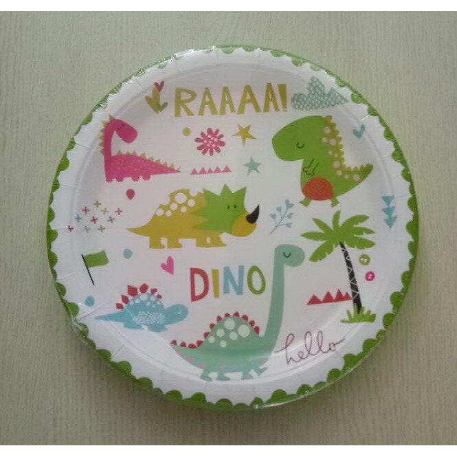 Set 6 Cốc Giấy Dùng Một Lần In Hình Khủng Long Dành Cho Tiệc Sinh Nhật