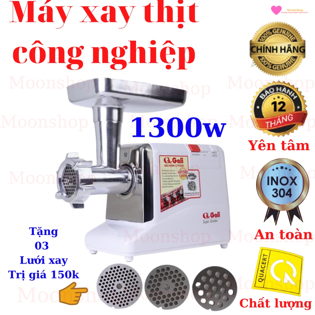 Máy Xay Thịt Đa Năng Dạng Công Nghiệp Nhông Bằng Kim Loại Motor Bằng Đồng Hàng Nhập Khâu Chất Lượng Cao Gali Công Suất 1