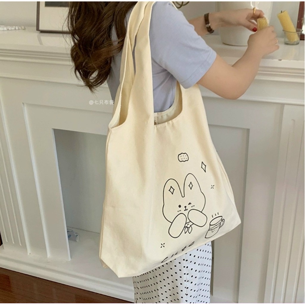 Tổng hợp mẫu túi vải canvas tote thời trang ulzzang hàn quốc