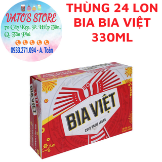 Thùng 24 lon bia Bia Việt 330ml / Combo 6 lon bia Bia Việt 330ml
