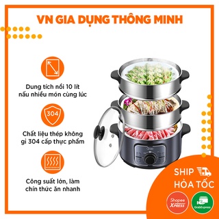 [CHÍNH HÃNG MIDEA] Nồi hấp điện 3 tầng Midea 10L MZ-ZG26EASY401 – Hàng chính hãng Midea Bảo Hành 1 tháng