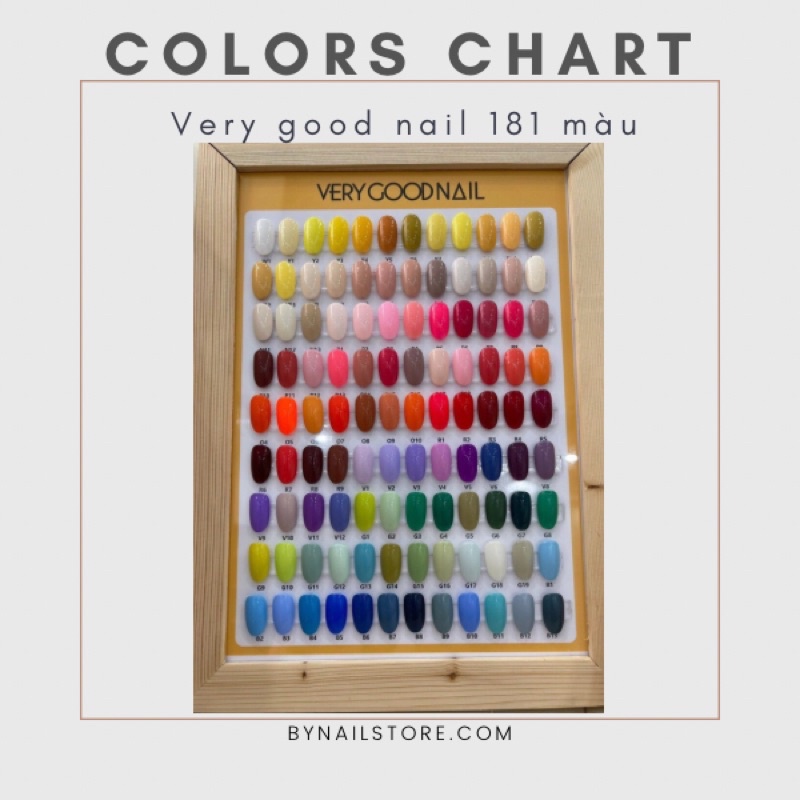 [Very good nail] Bảng màu sơn gel very good nail full 189 màu