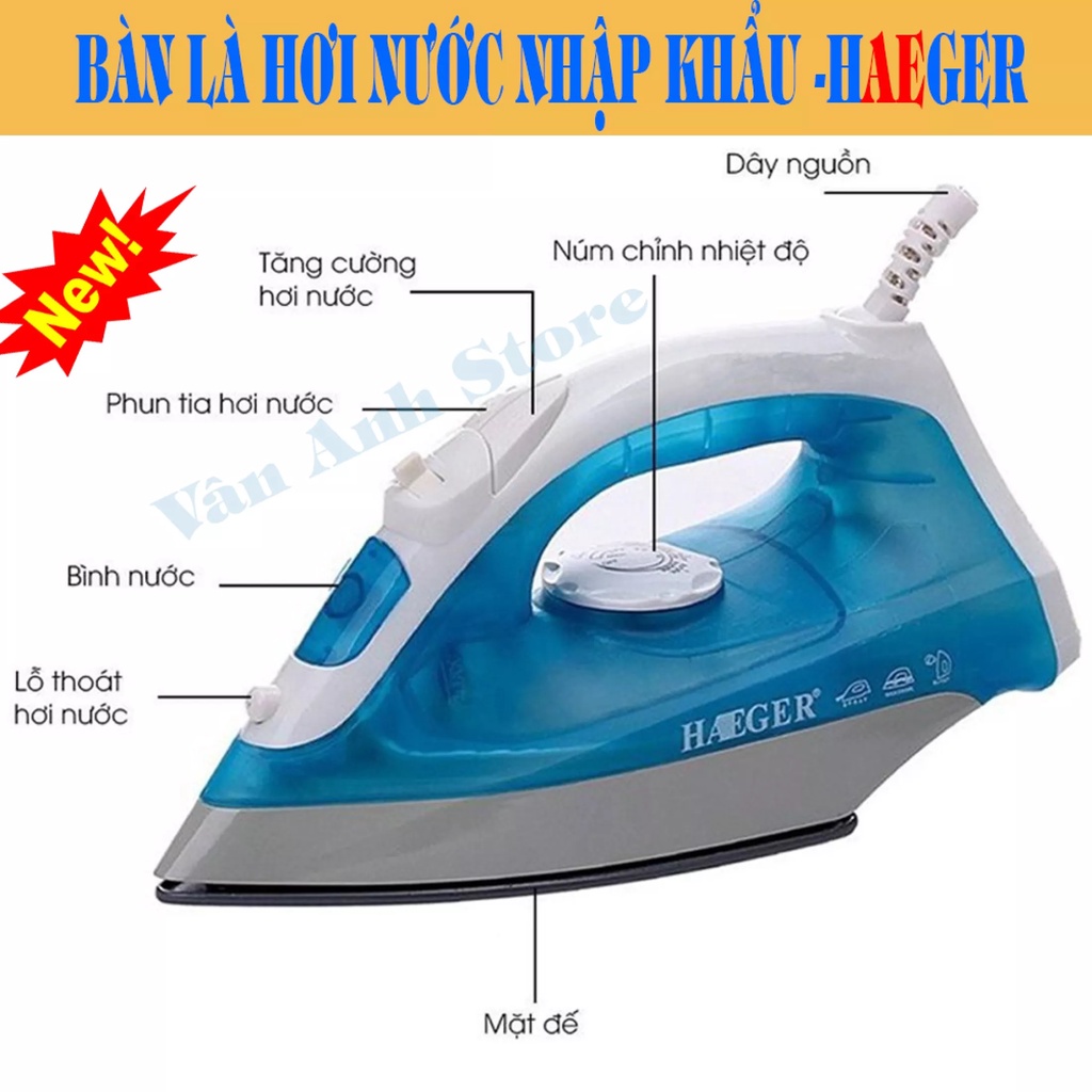 Bàn Là Hơi Nước, Bàn Ủi Hơi Nước. 2 Chế Độ Phun Hơi - Phun Sương, Mặt Đế Chống Dính. MUA NGAY!!!