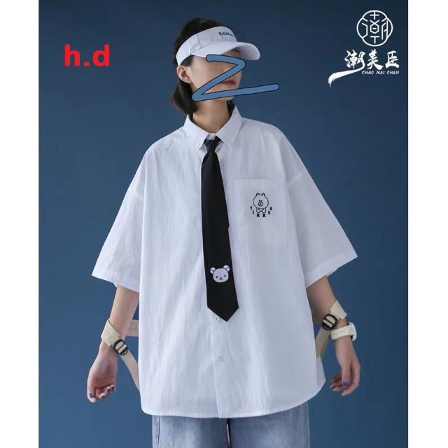 Áo sơ mi gấu + cavat gấu HĐ12