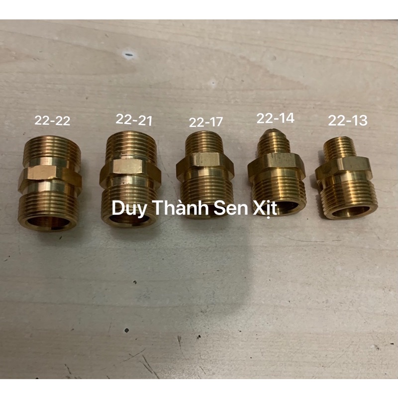 Kép Đồng ,Hai đầu ren , hai đầu răng thau 13,14,17,21,22