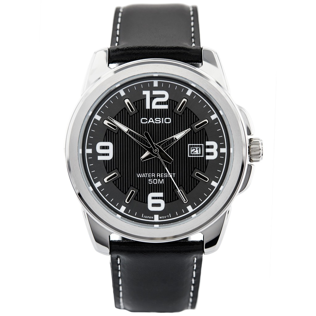 Đồng hồ nam dây da Casio chính hãng Anh Khuê MTP-1314L-8AVDF