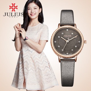 ĐỒNG HỒ NỮ JULIUS JA-943 DÂY DA XÁM