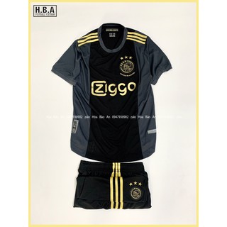 ÁO ĐÁ BANH AJAX ĐEN 2020/BỘ QUẦN ÁO ĐÁ BANH CAO CẤP 2023