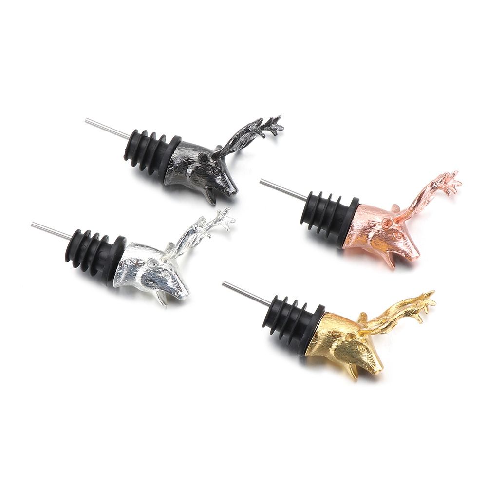 Nắp Đậy Chai Rượu Vang Bằng Hợp Kim Kẽm Hình Đầu Hươu Nhiều Màu Sắc