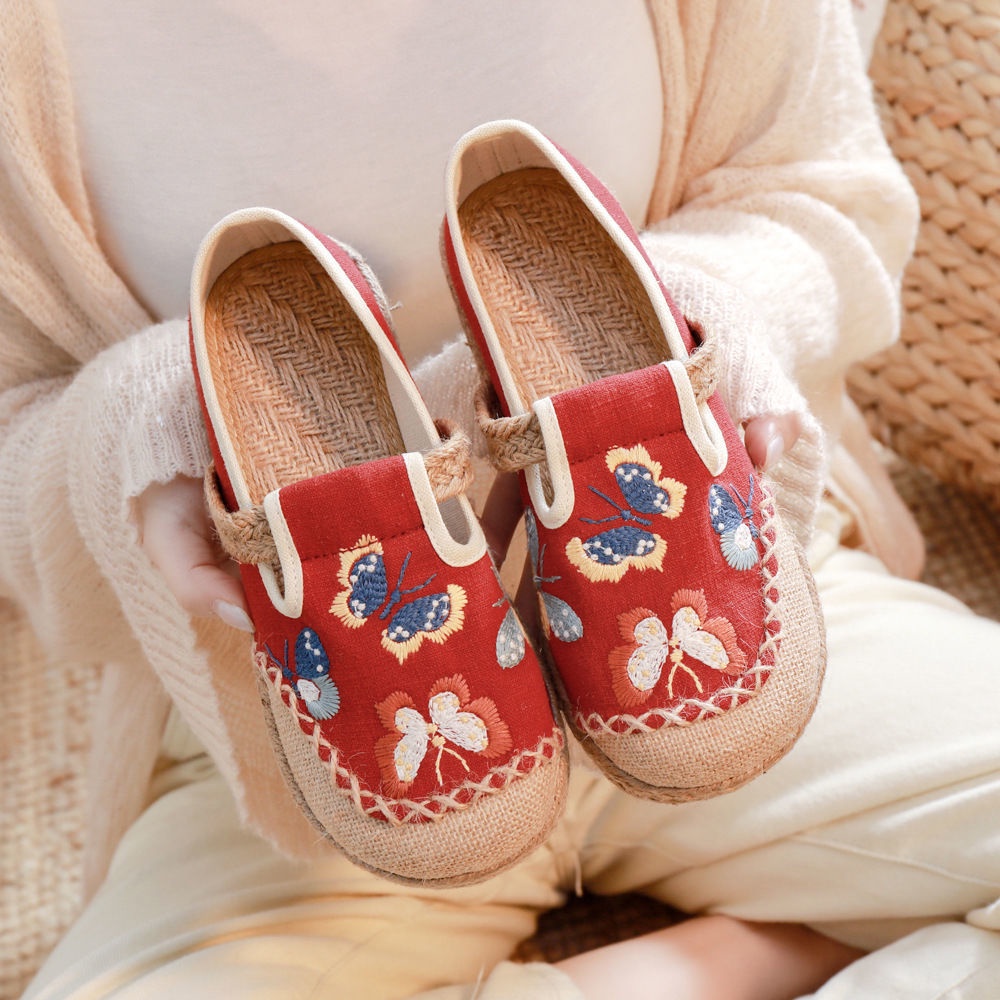 Giày Cói Đế Bằng Thắt Dây Thêu Họa Tiết Cổ Điển Hợp Thời Trang Có Size 35-40 8 Phong Cách
