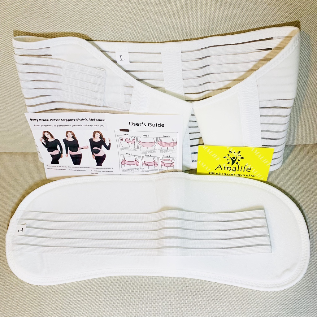 Đai Đỡ Bụng Bầu Cho Mẹ Bầu Chọn Size – Đai Nâng Đỡ Bụng Trước Khi Sinh - Màu Trắng – Làm Gen Nịt Bụng Sau Sinh Cao Cấp